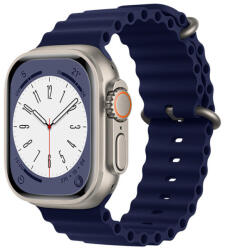Techsuit Apple Watch 6 / 7 / 8 / 9 / SE / SE 2 okosóra szíj, szilikon, sötétkék, 38/40/41mm, Techsuit - bluedigital
