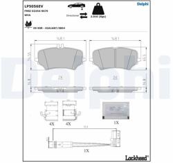 DELPHI set placute frana, frana disc DELPHI LP5056EV (LP5056EV)