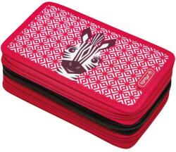 Herlitz Penar Herlitz motiv Cute Animals Zebra, echipat 31 piese, 3 fermoare, dimensiune 19 x 11, 5 x 7 cm (50038800) Penar