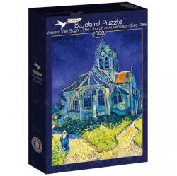 Bluebird Puzzle 1000 db-os puzzle - Art by Vincent Van Gogh - The Church in Auvers-sur-Oise, 1890 (60280) (60280)
