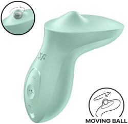 Satisfyer Exciterrr - forgó gyöngyös csikló vibrátor, csiklóizgató (zöld)