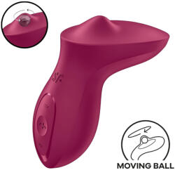 Satisfyer Exciterrr - forgó gyöngyös csikló vibrátor, csiklóizgató (piros)