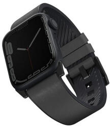 Uniq Straden vízálló bőr Apple Watch szíj, 49/45/44/42MM, szürke (UNIQ-45MM-STRAGRY) - speedshop