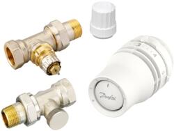 Danfoss termosztatikus radiátorszelep SZETT - egyenes (REDIA-RA click + RA-IN + RLV-S) (015G5332)
