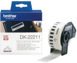 Brother DK-22211 Banda continua laminata 29 mm x 15, 24 m, negru/alb (DK22211)