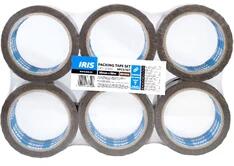 IRIS 50mmx66m 6db-os barna csomagzáró szalag (OPS-5066B) - officedepot