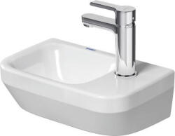 Duravit No. 1 kézmosó túlfolyó nélkül 360x220 mm, jobb oldali csaplyukka, magasfényű fehér 07453600412 (07453600412)