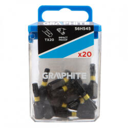 GRAPHITE Torziós ütvecsavarozó bit tx20 x 25mm, 20db (56H545) - olaj