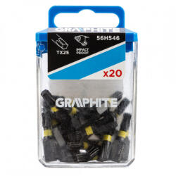 GRAPHITE Torziós ütvecsavarozó bit tx25 x 25mm, 20db (56H546) - olaj