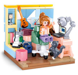 Sluban építőkészlet Girls Dream Mini Handcraft M38-B1016B Tanulószoba 216 db (M38-B1016B)