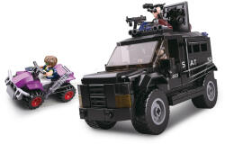 Sluban Police építőkészlet M38-B0653 SWAT fegyveres autó és tolvaj egy négykerekűn 290 db (M38-B0653)