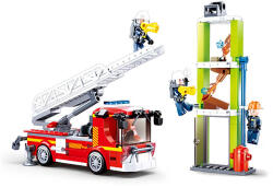 Sluban építőkészlet Firefighters M38-B0966 Tűzoltó teleszkópos létrával 343 db (M38-B0966)
