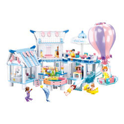 Sluban építőkészlet Girls Dream Happy Diary M38-B0929 Úszó villa medencével 938 db (M38-B0929)