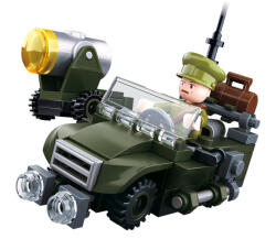 Sluban Army építőkészlet WWII M38-B0678B 4into1 Patrol Jeep 91 db (M38-B0678B)