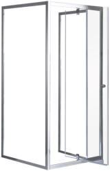 Leziter Flexi 90x90 cm falsíkra szerelhető szögletes nyílóajtós zuhanykabin 6 mm üveggel, zuhanytálca nélkül, króm (LF011_LF1290)