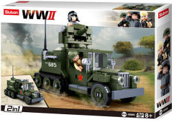 Sluban Army építőkészlet WWII M38-B0685 szovjet féllánctalpas autó 2 az 1-ben - Féllánctalpas 253 db (M38-B0685)