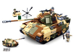 Sluban Army építőkészlet WWII N38-B0859 Panther tank álcázott tank közepes 2 az 1-ben 725 db (M38-B0859)