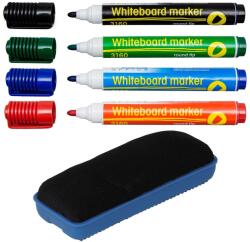d.rect Set 4 markere whiteboard si burete magnetic D. RECT (LV105106)