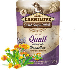 CARNILOVE CARNILOVE CAT fürj pitypanggal, ivartalanított macskáknak 12x85g