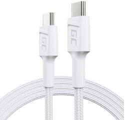  Cable White USB-C Type C 1, 2m Green Cell PowerStream with fast charging Power Delivery 60W, Ultra Charge, Quick Charge 3.0 (KABGC30W)