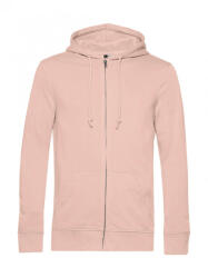 B&C Collection Férfi kapucnis hosszú ujjú organikus pulóver B and C Organic Zipped Hooded XS, Világos rózsaszín (Rózsaszín)