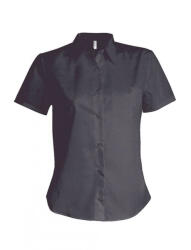 Kariban Női blúz Kariban KA532 Ladies' Short-Sleeved Cotton/Elastane Shirt -XL, Zinc