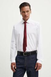 HUGO BOSS pamut ing férfi, galléros, fehér, regular, 50519812 - fehér 40