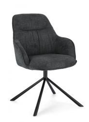 Bizzotto Set 2 fotolii otel negru textil gri antracit 59x65x86 cm (0731262)