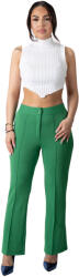 Pantaloni Chic Pantaloni Eleganti Verzi cu Talie Inalta Madelyn