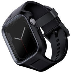 Uniq Monos Apple Watch 44/45mm hibrid szíj + tok, fekete (UNIQ-45MM-MONOSBLK) - speedshop