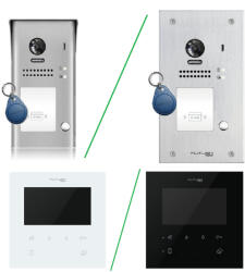 Futura Digital Színes videó kaputelefon szett 4, 3 col. VFK-461(W/B)+/607/ID/S1. FUTURA (VFK-461(W/B)+)