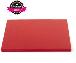 Decora Platou Tort Patrat Rosu, 40 x 40 x H 1.2 cm (931856) Tava