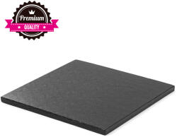 Decora Platou Tort Patrat Negru, 35 x 35 x H 1.2 cm (931772) Tava