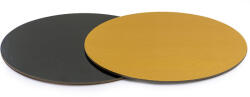 Decora Platou Tort Rotund 2 Fete, Negru Auriu, O 36 x H 0.3 cm (932553) Tava
