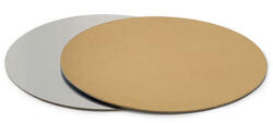 Decora Platou Tort Rotund 2 Fete, Auriu Argintiu, O 34 x H 0.15 cm (932507) Tava