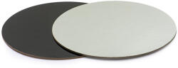 Decora Platou Tort Rotund 2 Fete, Negru Argintiu, O 32 x H 0.3 cm (932562) Tava