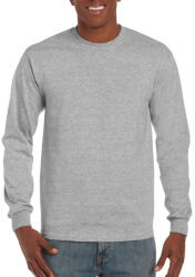Gildan Hosszú ujjú pamut póló kerek nyakkivágással, Gildan GIH400, RS Sport Grey-2XL (gih400sp-2xl)