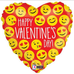 Grabo Balon folie inima emoji iubire Valentines 46 cm - articole-petreceri - 9,99 RON