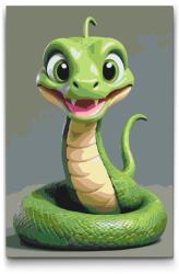  Festés számok szerint - Kígyó gyerekeknek Méret: 20x30cm, Keretezés: Keret nélkül (csak a vászon)