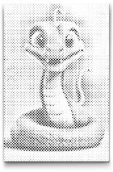  PontPöttyöző - Kígyó gyerekeknek Méret: 20x30cm, Keretezés: Műanyagtáblával, Szín: Fekete