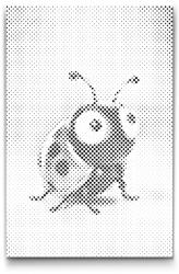 PontPöttyöző - Katicabogár gyerekeknek Méret: 20x30cm, Keretezés: Műanyagtáblával, Szín: Fekete