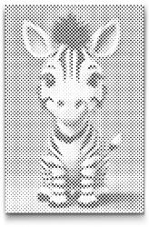 PontPöttyöző - Zebra gyerekeknek Méret: 20x30cm, Keretezés: Keret nélkül (csak a vászon), Szín: Piros