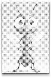  PontPöttyöző - Hangya gyerekeknek Méret: 40x60cm, Keretezés: Keret nélkül (csak a vászon), Szín: Kék