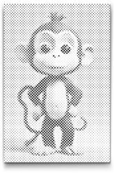  PontPöttyöző - Majom gyerekeknek Méret: 20x30cm, Keretezés: Kartonlemezen, Szín: Zöld