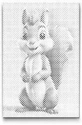  PontPöttyöző - Mókus gyerekeknek Méret: 20x30cm, Keretezés: Kartonlemezen, Szín: Fekete