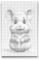 PontPöttyöző - Hörcsög gyerekeknek Méret: 20x30cm, Keretezés: Kartonlemezen, Szín: Zöld