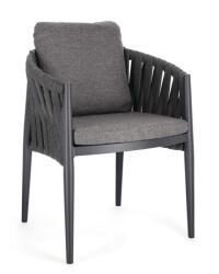 Bizzotto Set 2 fotolii gri antracit Jacinta 63x60x87 cm (0663481)