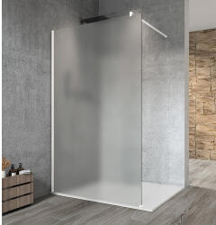 SAPHO VARIO WHITE Fix zuhanyfal, fali profillal, merőleges merevítővel, matt üveg, 700mm (GX1470GX1015)