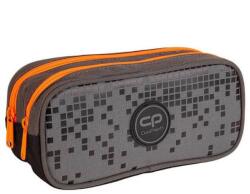 COOLPACK Duke 2 rekeszes bedobálós tolltartó - PIXEL szürke/narancssárga (65685CP)