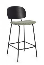 Bizzotto Set 2 scaune bar negru verde Sienna 43.5x52.5x93.5 cm (0743739)